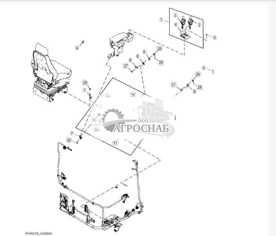 Контроллер двухфункционального одноосного рычага 